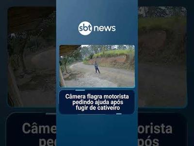 Câmera flagra motorista sequestrado pedindo ajuda após fugir de cativeiro | #AloVoce
