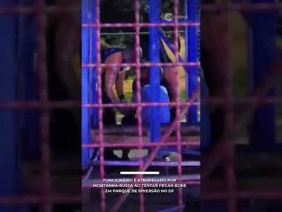 Funcionário é atropelado por montanha-russa ao tentar pegar boné em parque de diversão no DF