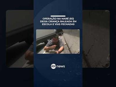 Operação na Maré (RJ) tem criança baleada em escola, mortos e Linha Amarela fechada | #SBTBrasil