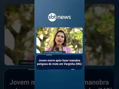 Jovem morre após fazer manobra perigosa de moto em Varginha (MG) | #SBTBrasil