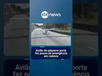 Avião de pequeno porte faz pouso de emergência na Rodovia Régis Bittencourt, em SP | #SBTManhã