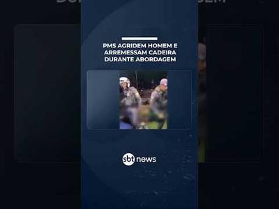 PMs são flagrados agredindo homem e arremessando cadeiras em adega de SP | #SBTManhã