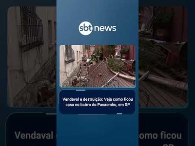 Vendaval e destruição: Veja como ficou casa no bairro do Pacaembu, em SP | #SBTManhã