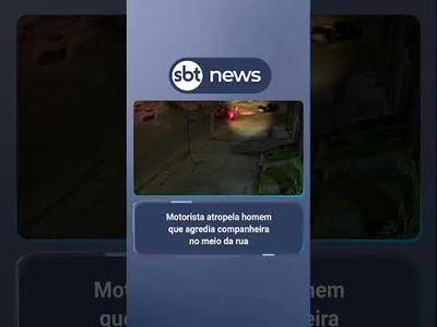 Motorista atropela homem que agredia companheira no meio da rua