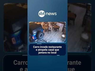 Carro invade restaurante e atropela casal que jantava no local | #PrimeiroImpacto
