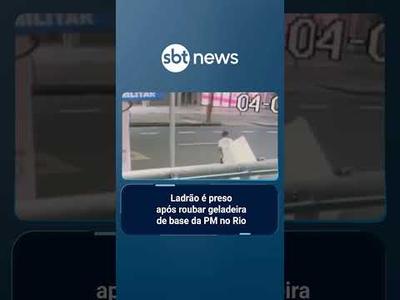 Ladrão é preso após roubar geladeira de base da polícia no Rio