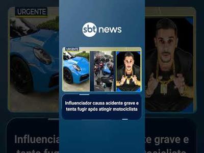 Influenciador MK Bernadino causa acidente e tenta fugir após atingir motociclista | #PrimeiroImpacto