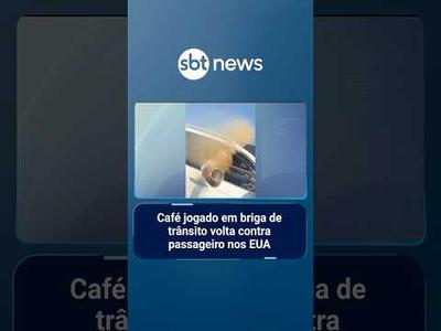 Café jogado em briga de trânsito volta contra passageiro nos EUA | #SBTManhã