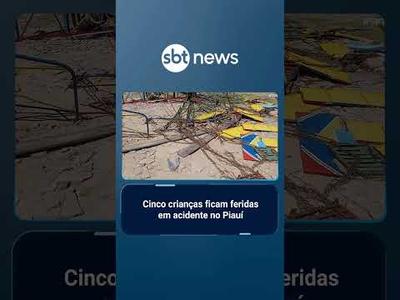 Acidente em brinquedo de parque de diversões deixa cinco crianças feridas | #SBTBrasil