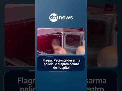 Flagra: Paciente desarma policial e dispara dentro de hospital | #SBTManhã