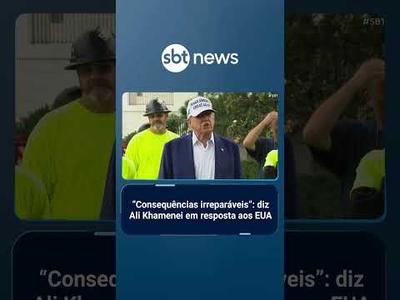 Ali Khamenei diz que qualquer bombardeio americano terá “consequências irreparáveis” | #SBTBrasil