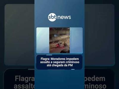 Flagra: Moradores impedem assalto e seguram criminoso até chegada da PM