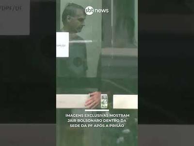 Imagens exclusivas mostram Jair Bolsonaro dentro da sede da Polícia Federal após a prisão |#SBTNews