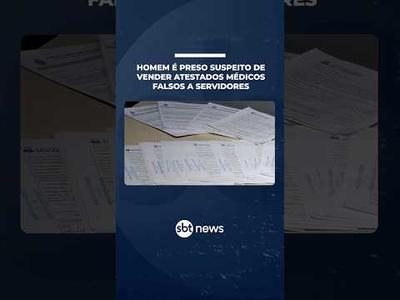 Homem é preso suspeito de vender atestados médicos falsos a servidores públicos | #SBTNotícias