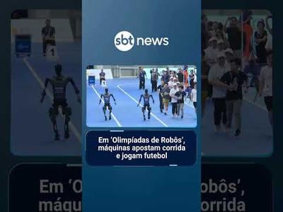 Em 'Olimpíadas de Robôs', máquinas apostam corrida e jogam futebol | #SBTNoticias