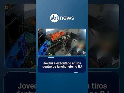 Jovem é executado a tiros dentro de lanchonete no RJ | #SBTNotícias