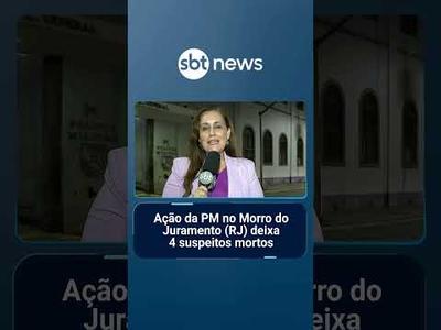Em meio à disputa de facções, quatro suspeitos são mortos no Morro do Juramento (RJ) | #SBTBrasil