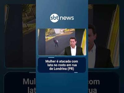 Mulher é atacada com lata no rosto em rua de Londrina (PR) | #PrimeiroImpacto