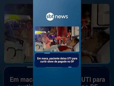 Em maca, paciente deixa UTI para curtir show de pagode no DF