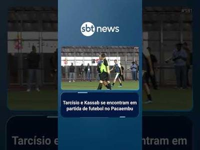 Tarcísio de Freitas joga bola com prefeitos no Pacaembu | #SBTBrasil