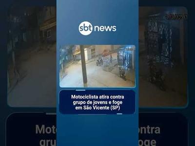 Motociclista atira contra grupo de jovens e foge em São Vicente (SP) | #SBTManhã
