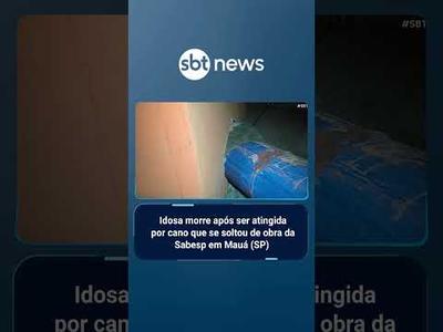Idosa morre após ser atingida por cano que se soltou de obra da Sabesp em Mauá (SP) | #SBTBrasil