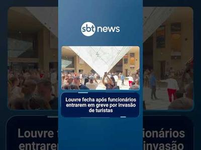 Louvre fecha após funcionários entrarem em greve por invasão de turistas | #SBTNoticias