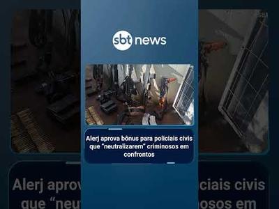 Alerj aprova bônus para policiais civis que "neutralizarem" criminosos em confrontos | #SBTBrasil