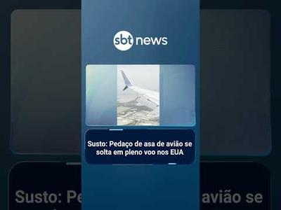 Susto: Pedaço de asa de avião se solta em pleno voo nos EUA | #SBTManhã