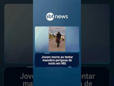 Jovem morre ao tentar manobra perigosa de moto em Varginha (MG) | #SBTManhã