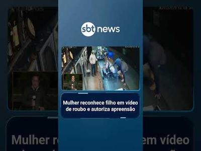 Mulher reconhece filho em vídeo de roubo e autoriza apreensão | #SBTManhã