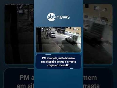 PM atropela, mata homem em situação de rua e arrasta corpo ao meio-fio | #SBTManhã