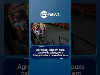 Agressão: Homem puxa cabelo de criança em brinquedoteca de restaurante