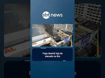 Incêndio destrói loja de atacado na zona oeste do Rio | #SBTBrasil