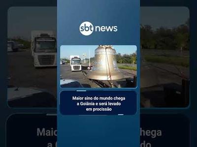 Maior sino do mundo chega a Goiânia e será levado em procissão