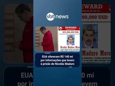 EUA oferecem R$ 140 mi por informações que levem à prisão de Nicolás Maduro | #SBTManhã