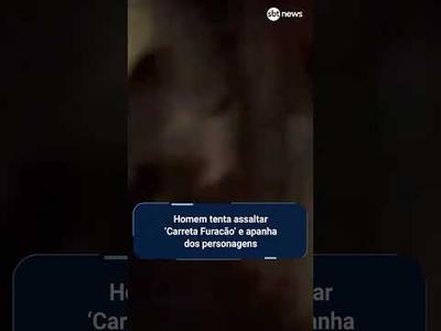 Homem tenta assaltar ‘Carreta Furacão’ e apanha de Fofão e companhia