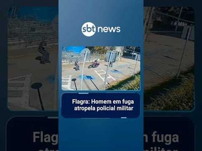 Homem é preso após atropelar policial militar no interior de SP | #SBTManhã