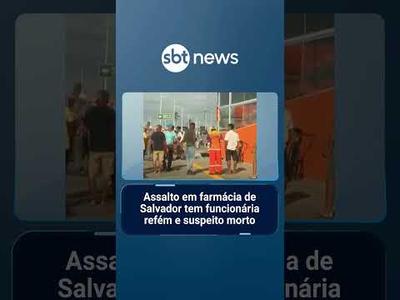 Assalto em farmácia de Salvador tem funcionária refém e suspeito morto