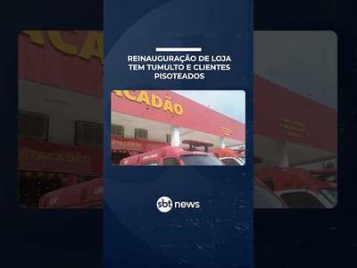 Tumulto em reinauguração de loja no RJ tem correria e clientes pisoteados | #SBTManhã