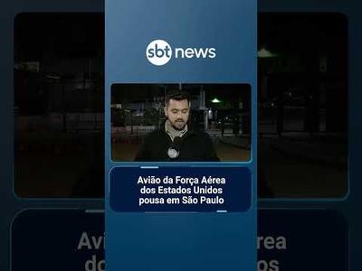 Avião sem identificação do governo dos EUA pousa em São Paulo | #SBTNoticias