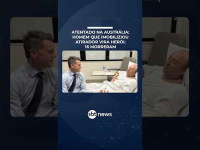 Ataque deixa 16 mortos na Austrália; pedestre vira herói após imobilizar atirador | #SBTBrasil