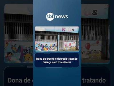 Dona de creche é flagrada tratando criança com truculência | #SBTManhã