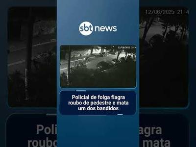 Policial de folga flagra roubo de pedestre e mata um dos bandidos | #SBTManhã