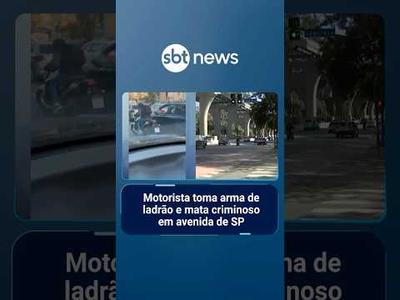 Motorista toma arma de ladrão e mata criminoso em avenida de SP | #PrimeiroImpacto