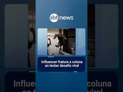Perigo: Influencer fratura a coluna ao tentar desafio viral | #PrimeiroImpacto