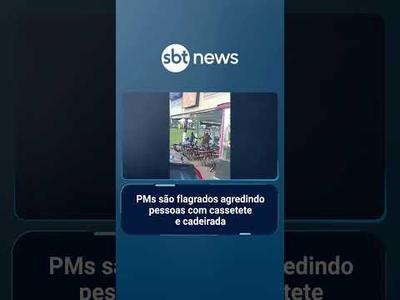 PMs são flagrados agredindo pessoas com cassetete e cadeirada em Praia Grande (SP) 