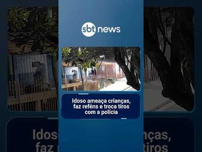 Idoso ameaça crianças, faz esposa e neto reféns e troca tiros com a polícia em MG | #SBTManhã