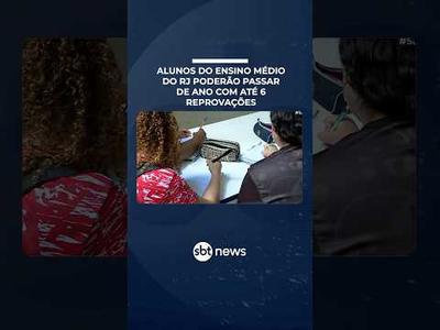 Alunos do ensino médio do Rio vão poder passar de ano com até 6 reprovações | #SBTBrasil