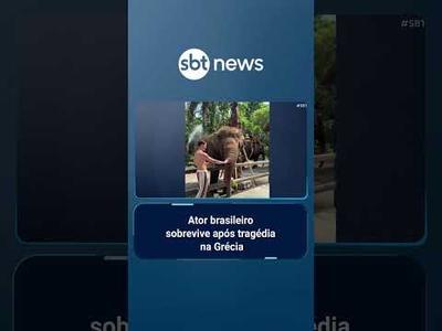 Ator brasileiro sai do coma após ser encontrado em piscina na Grécia; amigo morreu | #SBTBrasil